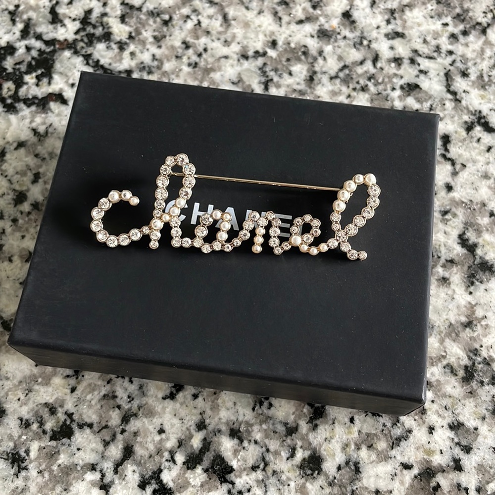 Chanel Script Brooch